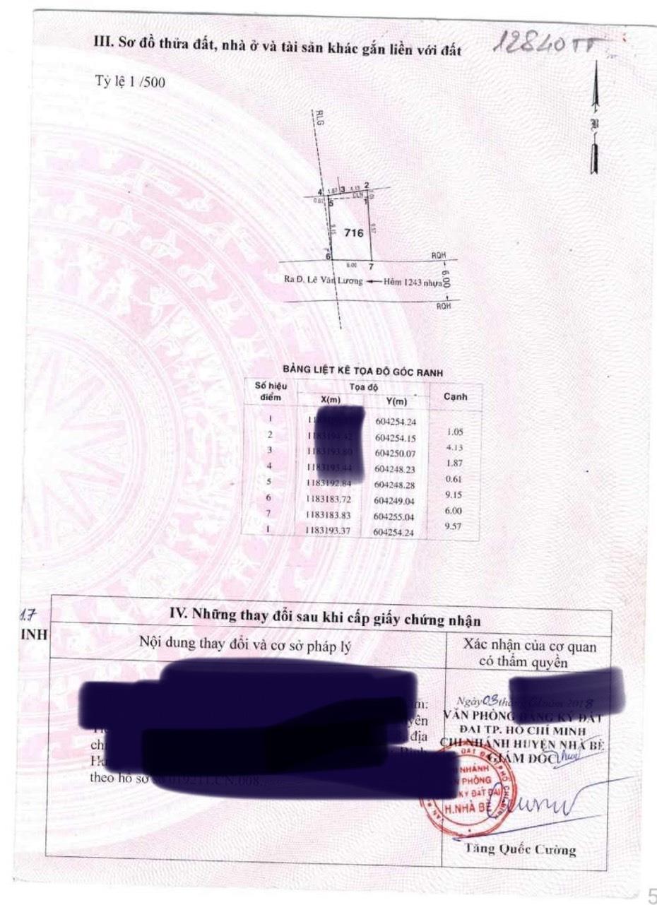 CHÍNH CHỦ GỬI ACE TRỢ DUYÊN 1 CHẤM LÔ ĐẤT ĐẸP LÊ VĂN LƯƠNG NHÀ BÈ NGANG 10M DÀI 6M CHỈ 5 TỶ HƠN