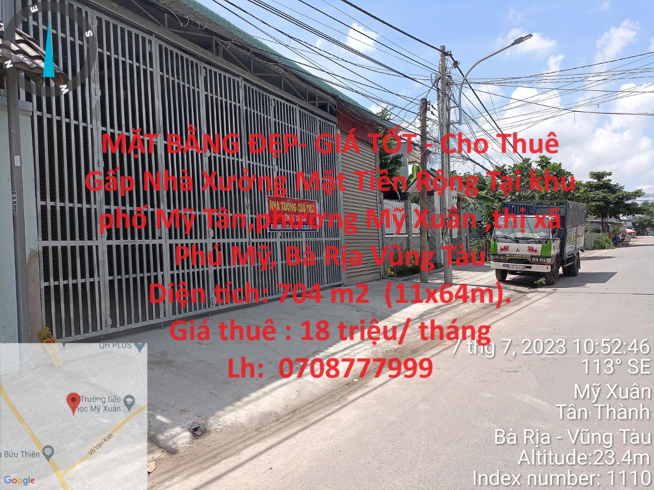 MẶT BẰNG ĐẸP- GIÁ TỐT - Cho Thuê Gấp Nhà Xưởng Mặt Tiền Rộng Tại Mỹ Xuân, TX Phú Mỹ