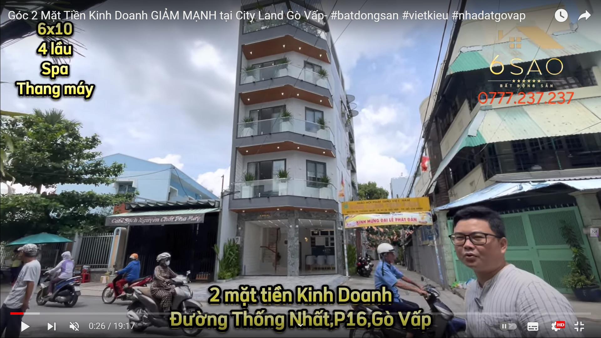 Giảm giá sâu mặt tiền kinh doanh đường Thống Nhất, video chi tiết trong kênh you,tube Bất Động Sản 6 Sao