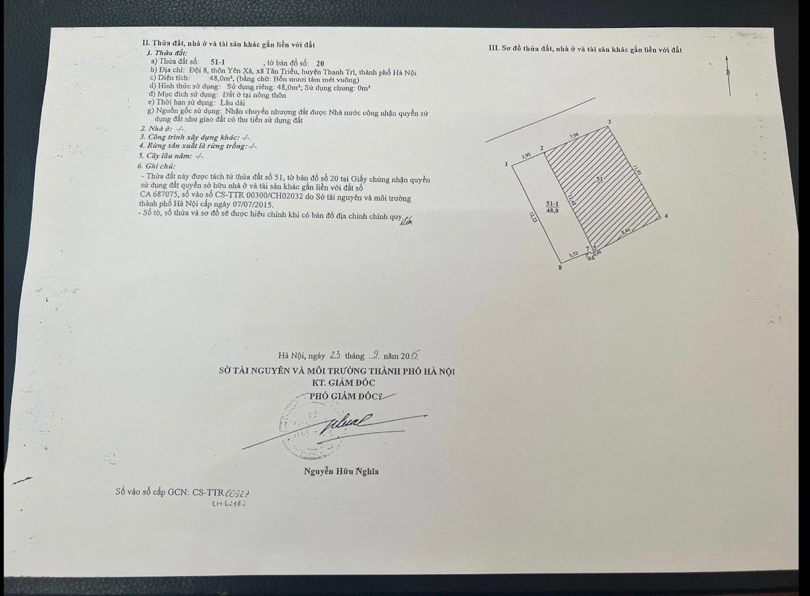 ĐẤT ĐẸP - GIÁ TỐT - CHÍNH CHỦ BÁN NHANH LÔ ĐẤT TẠI Thanh Trì, Hà Nội