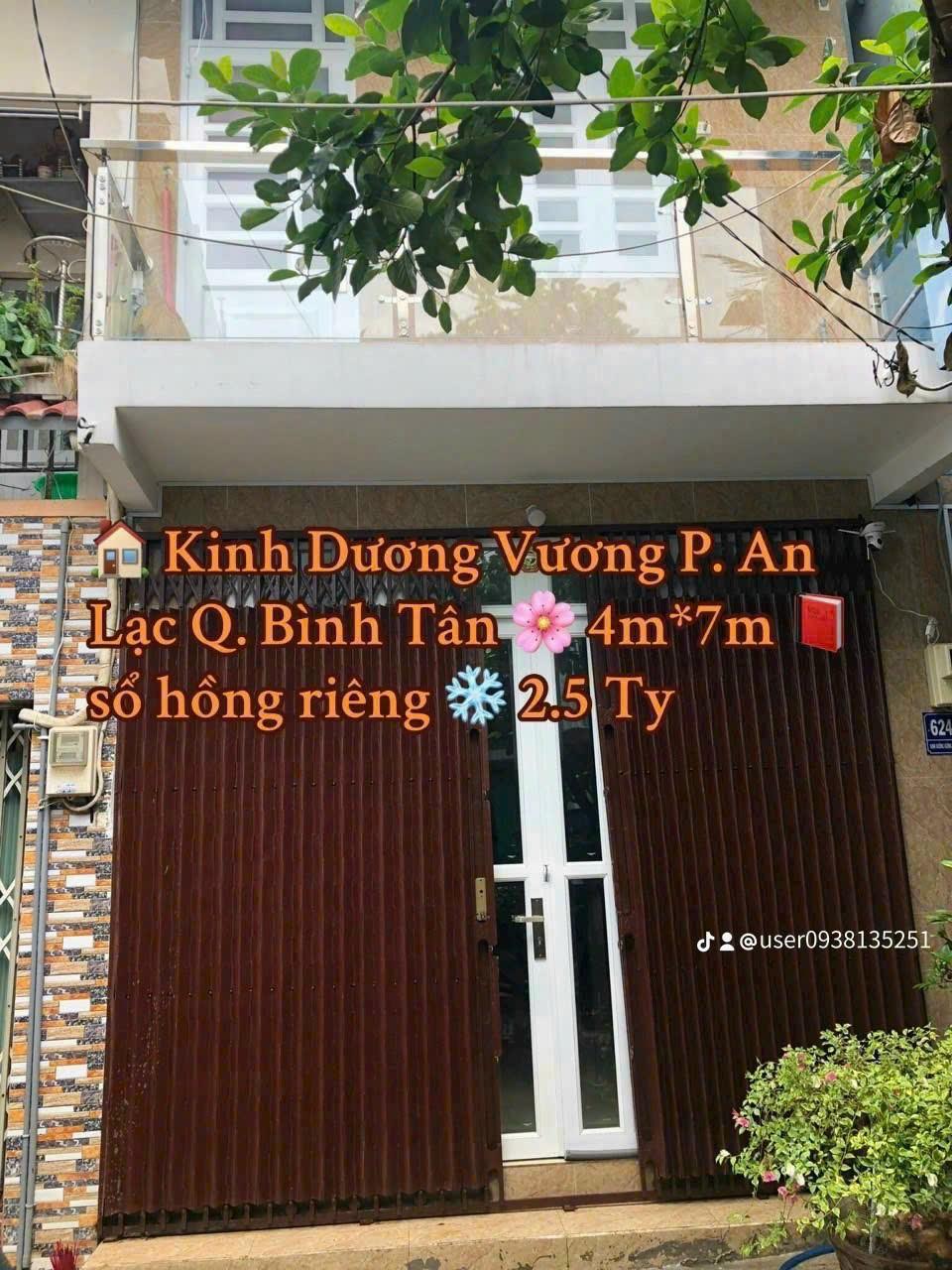 1 SẸT KINH DƯƠNG VƯƠNG BÌNH TÂN GIÁP QUẬN 6 4M x 6M CHỈ 2 TỶ NHỈNH