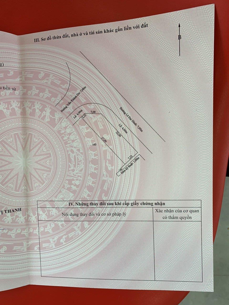 ĐẤT ĐẸP - GIÁ TỐT - Chính Chủ Bán Nhanh Lô Đất Tại Lê Đại Hành - Trần Khánh Dư ,TP Vị Thanh