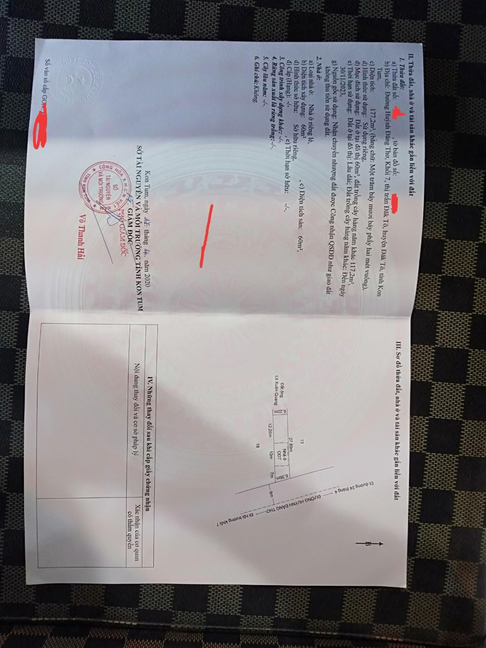 Đất Đẹp - Giá Tốt - Chính Chủ Cần Bán Lô Đất Tặng Nhà Vị Trí Đẹp Tại Thị Trấn Đăk Tô,