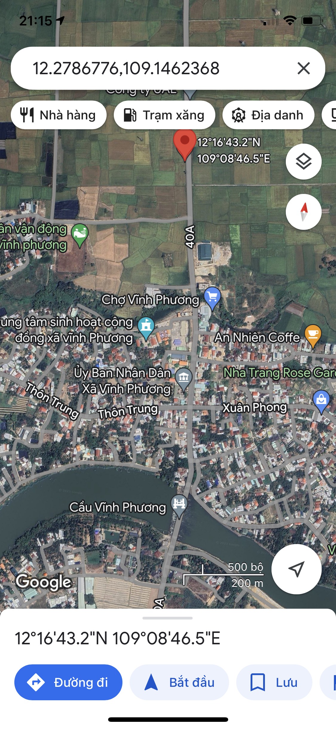 Bán 5415m đường 30m bám đường 130m ngay chợ Vĩnh Phương Nha Trang lh 0985451850