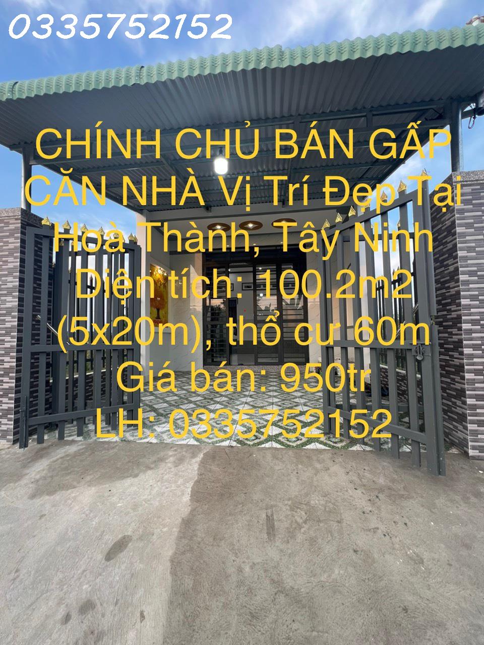 CHÍNH CHỦ BÁN GẤP CĂN NHÀ Đẹp Tại Trường Đông, Hoà Thành, Tây Ninh