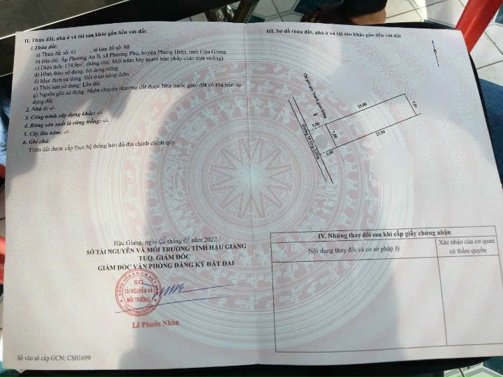 Bán Nền Đẹp Vị Trí Đặc Địa Tại Phương Phú, Phụng Hiệp, Hậu Giang