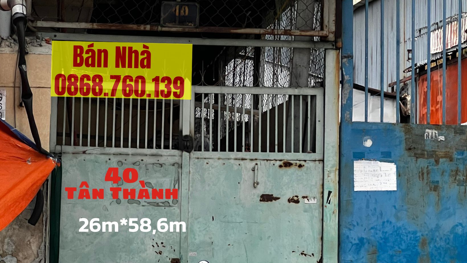 Tôi Cần bán 1529m2 tại 40 Tân Thành, P. Tân Thành, Q. Tân Phú giá 130 tỷ