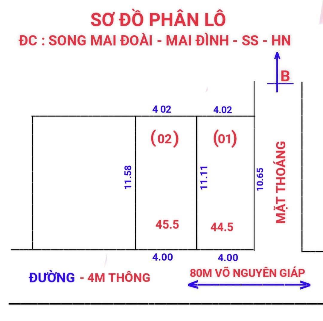 CHÍNH CHỦ E CẦN BÁN 44.5m2 MAI ĐÌNH SÓC SƠN HÀ NỘI ĐƯỜNG THÔNG Ô TÔ GIÁ SIÊU ĐẦU TƯ