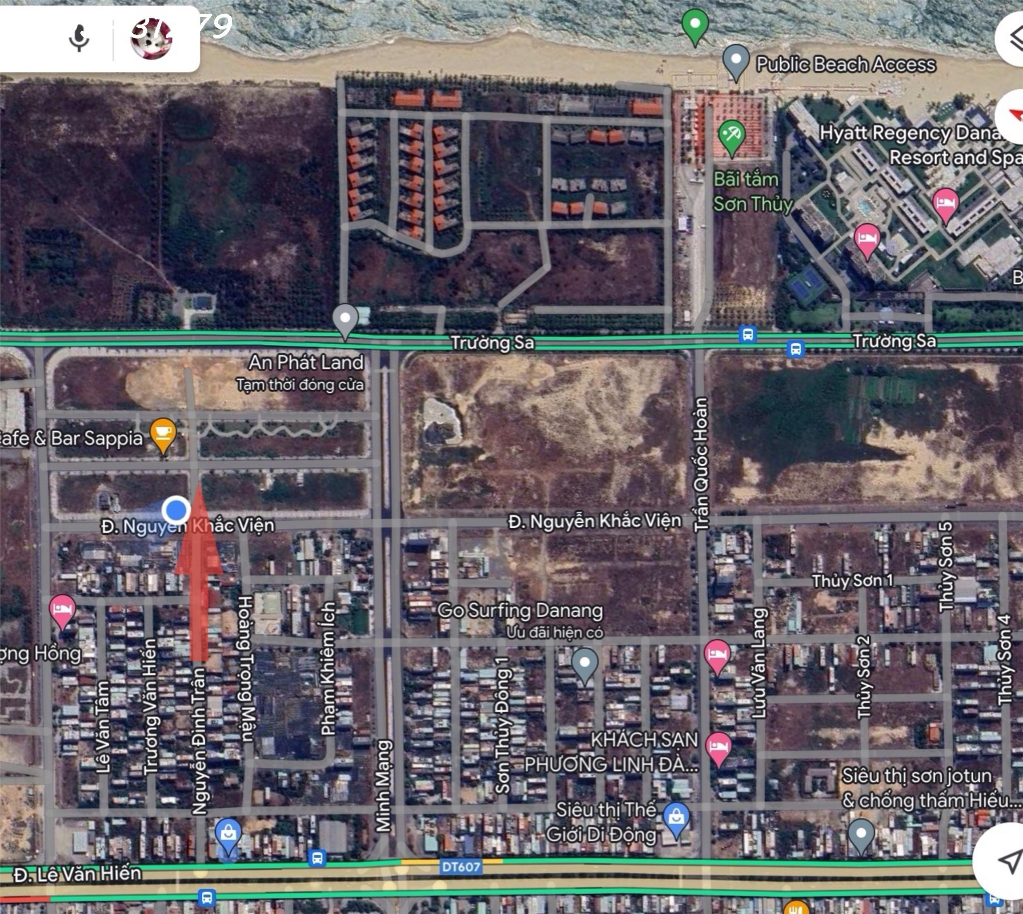 Đất Biển Đà Nẵng, bán lô đất Nguyễn Đình Trân, Ngũ Hành Sơn, Đà Nẵng. Gần biển