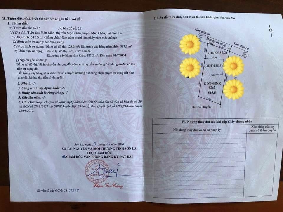 BÁN MẢNH ĐẤT MỘC CHÂU ĐẸP ĐỂ LÀM HOMESTAY