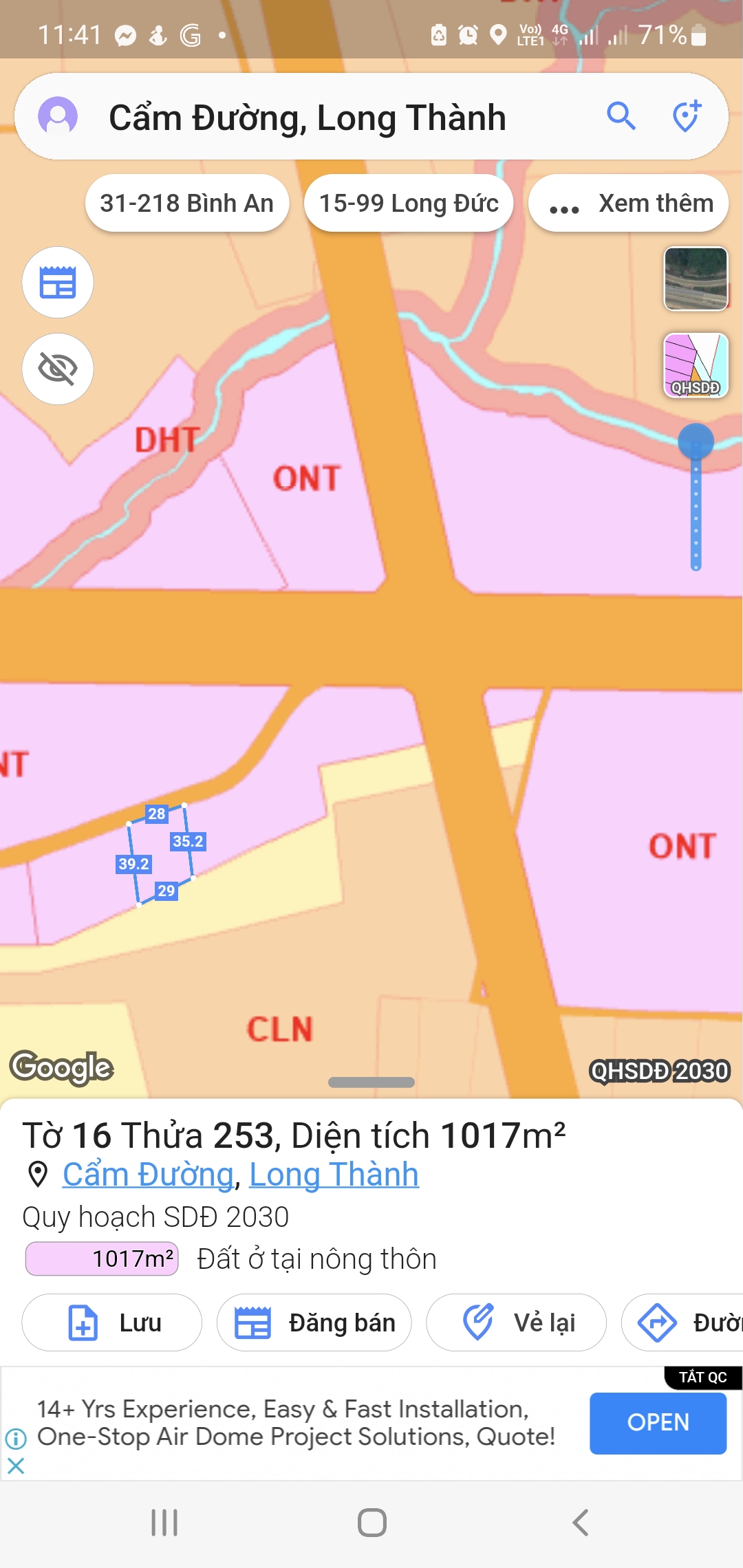 Cần bán 5 lô đất đẹp liền kề nhau Tại Cẩm Đường- LONG THÀNH - ĐỒNG NAI.