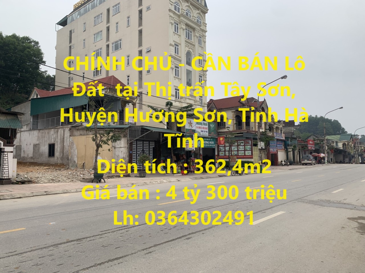 CHÍNH CHỦ - CẦN BÁN Lô Đất tại TT Tây Sơn, Huyện Hương Sơn, Tỉnh Hà Tĩnh