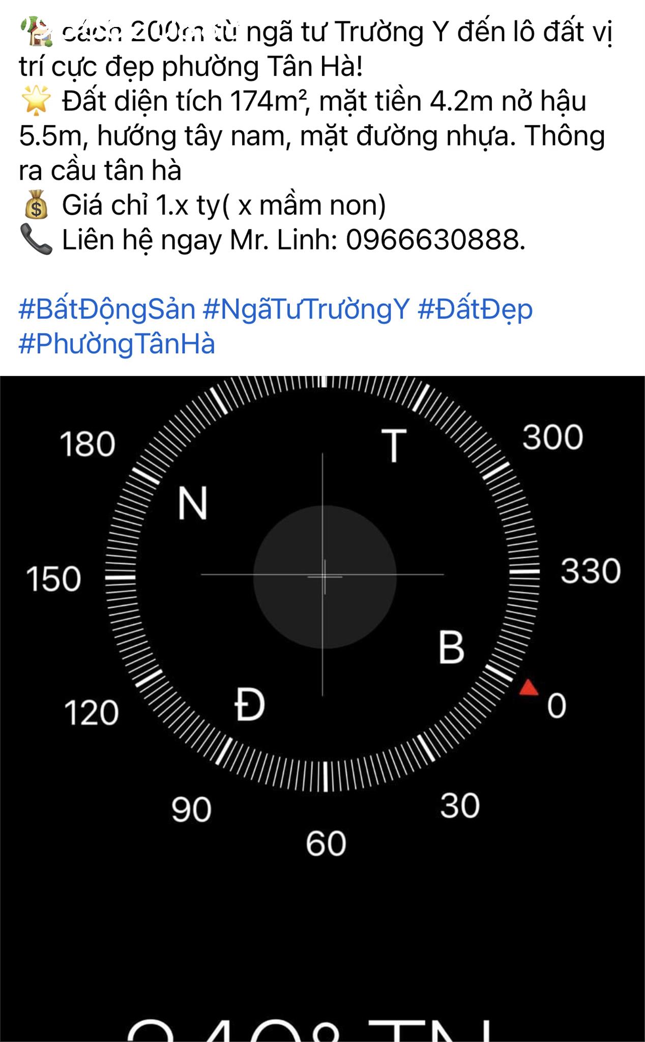Cách 200m từ ngã tư Trường Y đến lô đất vị trí cực đẹp phường Tân Hà! TP Tuyên Quang 174m2 chỉ hơn 1 tỷ