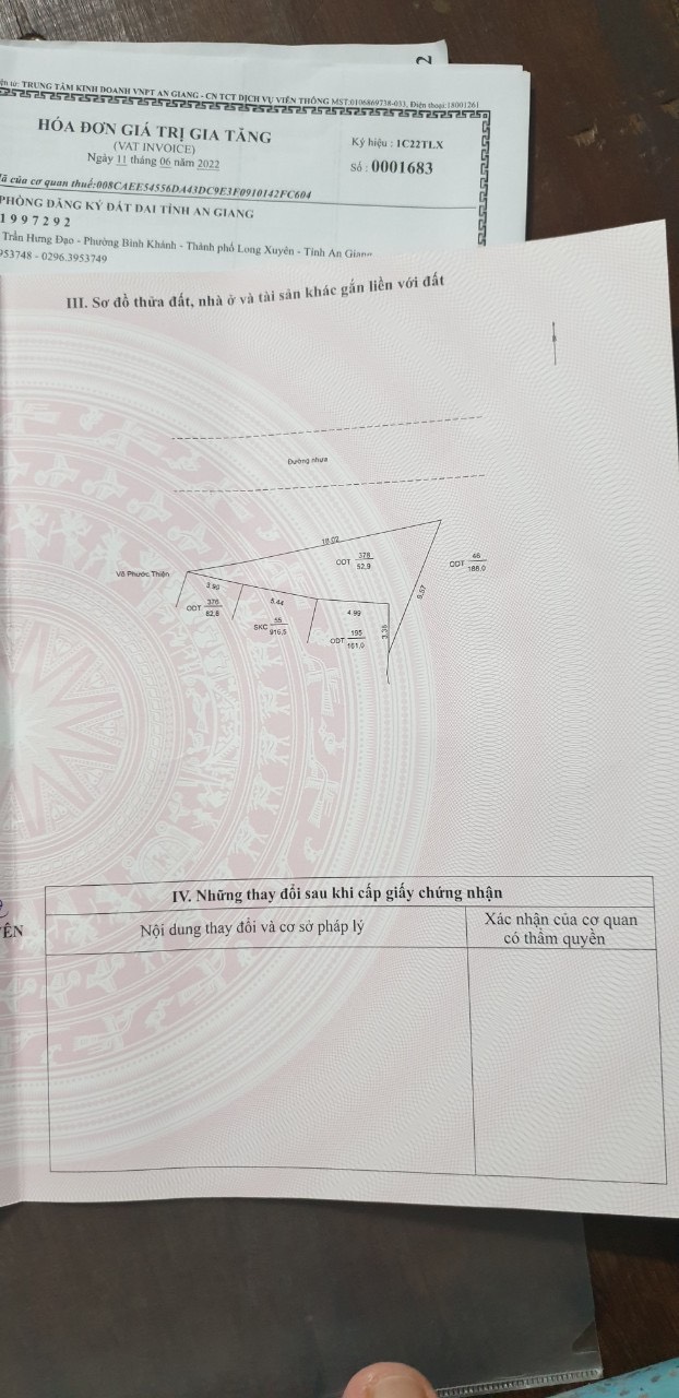 Chính Chủ Cần Bán Lô Đất phường Mỹ Thới, tp Long Xuyên, tỉnh An Giang