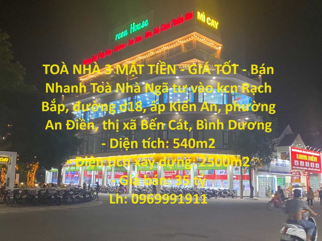TOÀ NHÀ 3 MẶT TIỀN - GIÁ TỐT - Bán Nhanh Toà Nhà Chính Chủ Vị Trí Đắc Địa tại TX Bến Cát - Bình Dương