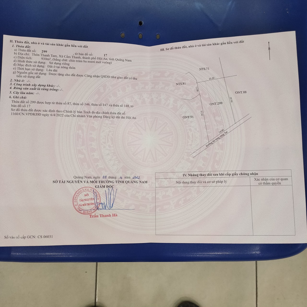 ❌ CHÍNH CHỦ CẦN BÁN LÔ ĐẤT TẠI TP HỘI AN- TỈNH QUẢNG NAM