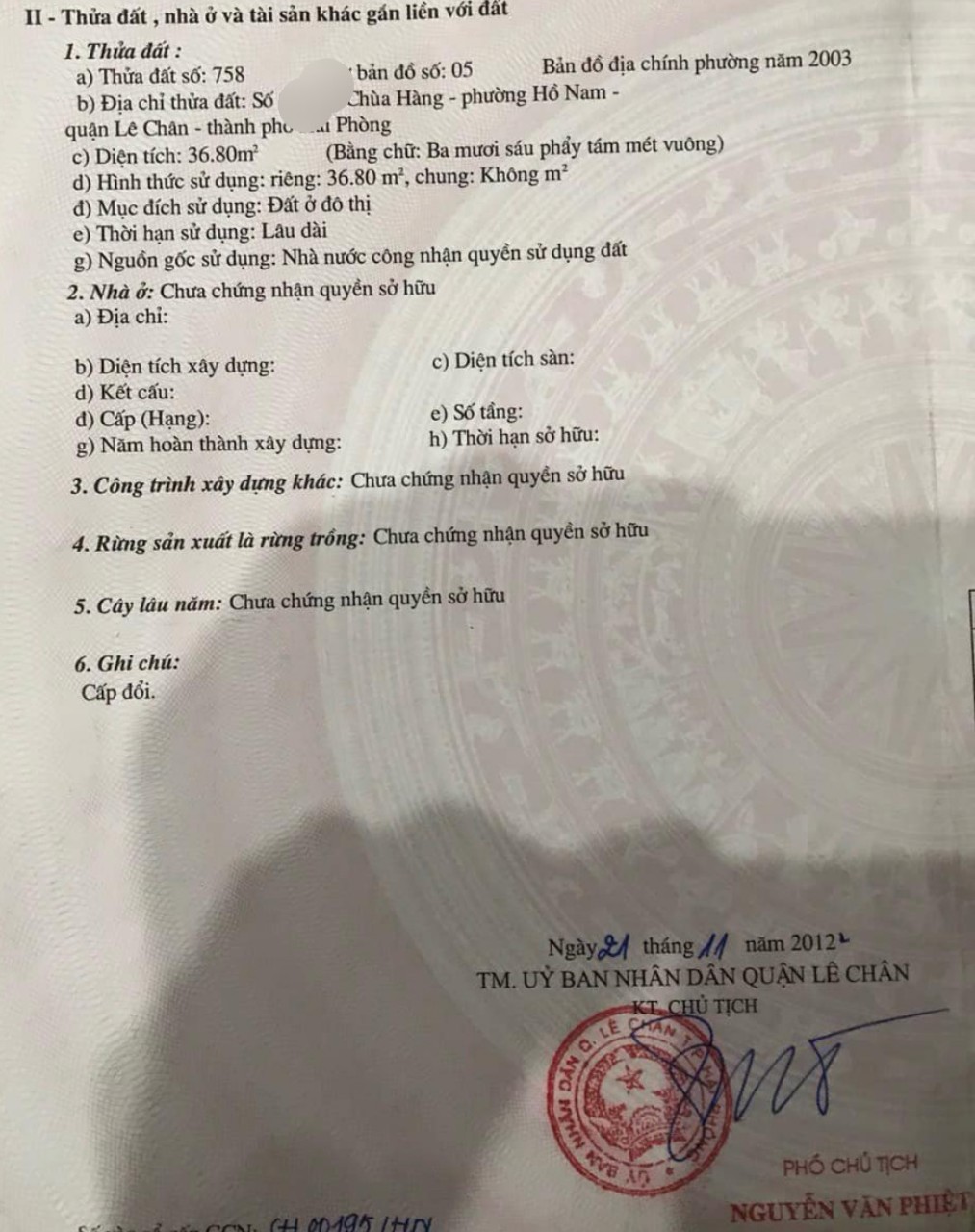 Bán nhà Chùa Hàng - Lê Chân, diện tích 37m 3 tầng cực nông GIÁ 1.75 tỉ