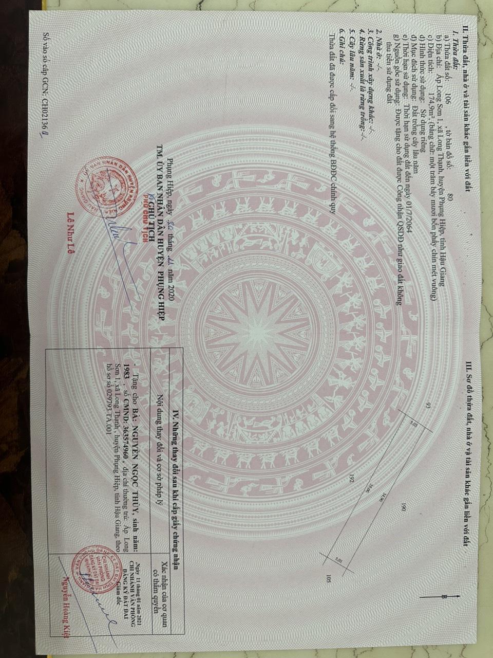 ĐẤT ĐẸP - Bán Nhanh Lô Đất Tại Ấp Long Sơn, Xã Long Thạnh, Huyện Phụng Hiệp, Hậu Giang