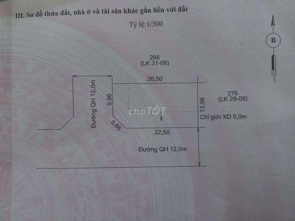 CHÍNH CHỦ Cần Bán Lô Đất 2 Mặt Tiền Tại Khu Tái Định Cư Lộc Thủy, Huyện Phú Lộc, Thừa Thiên Huế