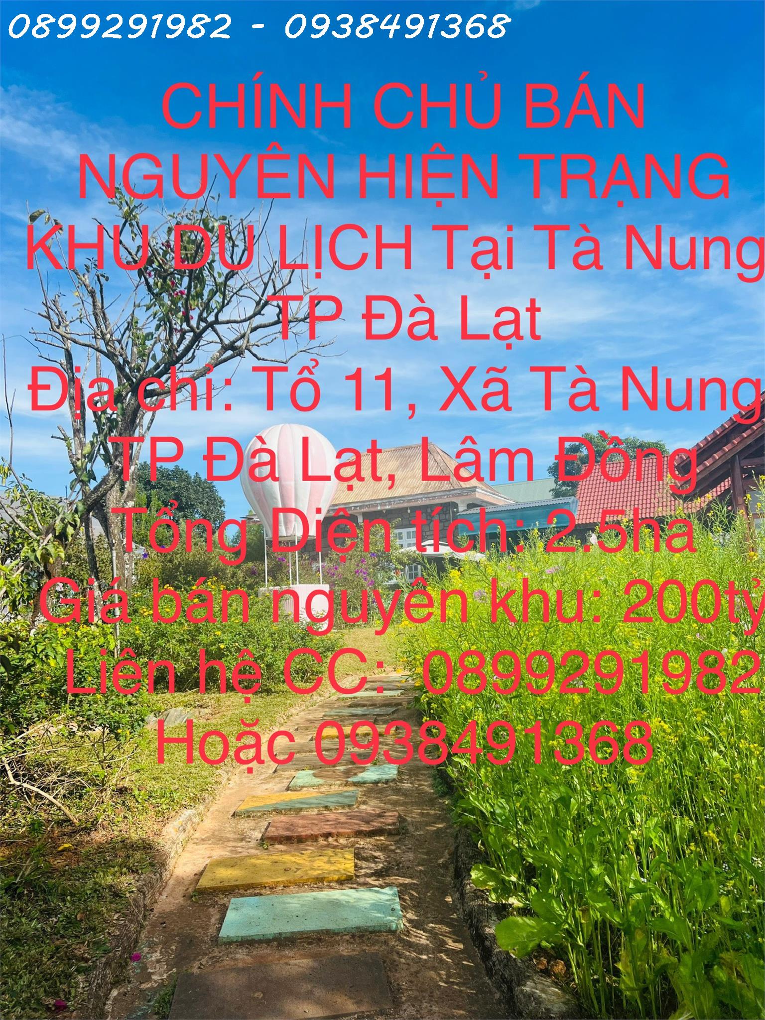 CHÍNH CHỦ BÁN NGUYÊN HIỆN TRẠNG KHU DU LỊCH Tại Tà Nung, Thành Phố Đà Lạt