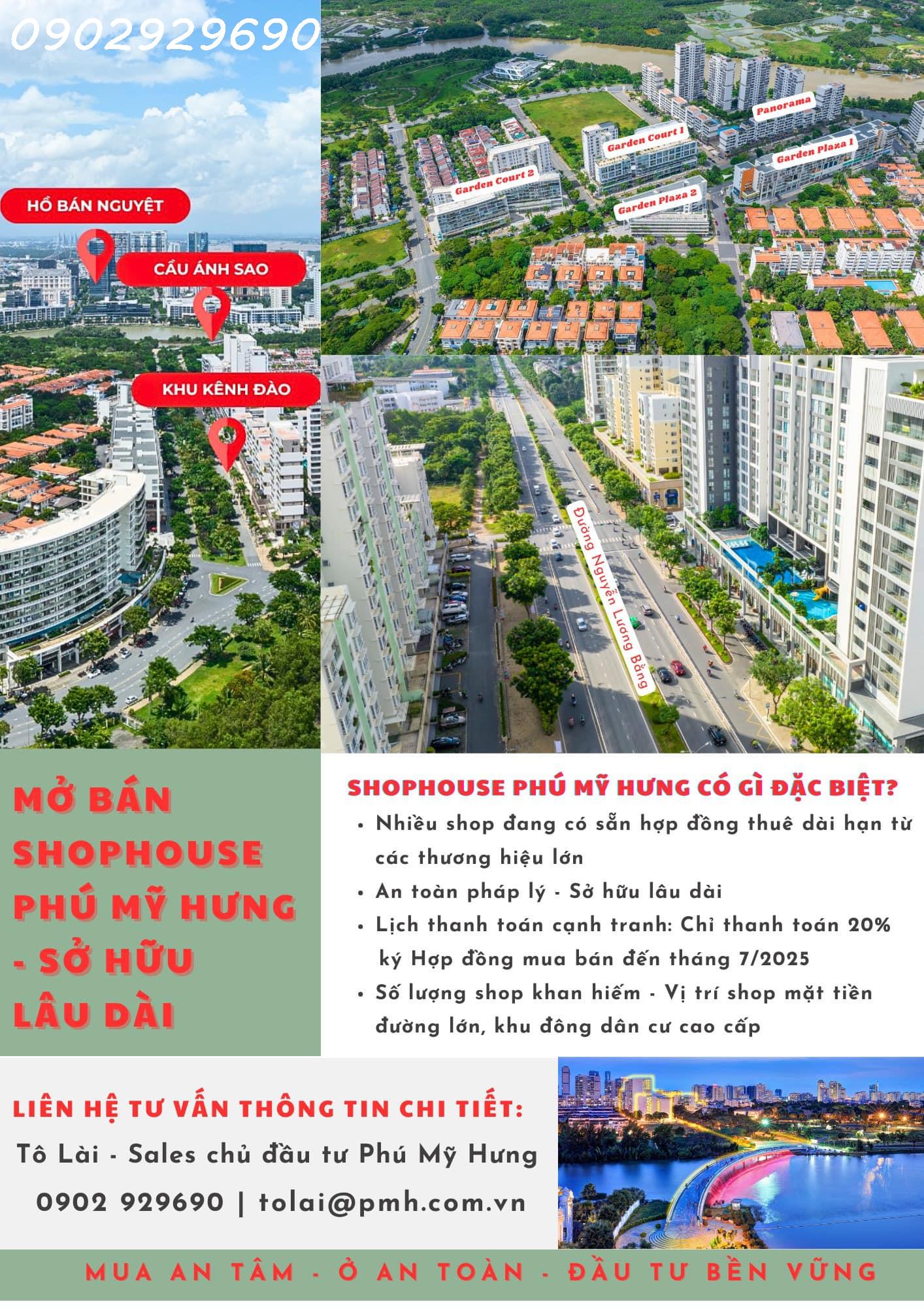 Shophouse Phú Mỹ Hưng sở hữu lâu dài, Mua trực tiếp từ chủ đầu tư, Con gà đẻ trứng vàng