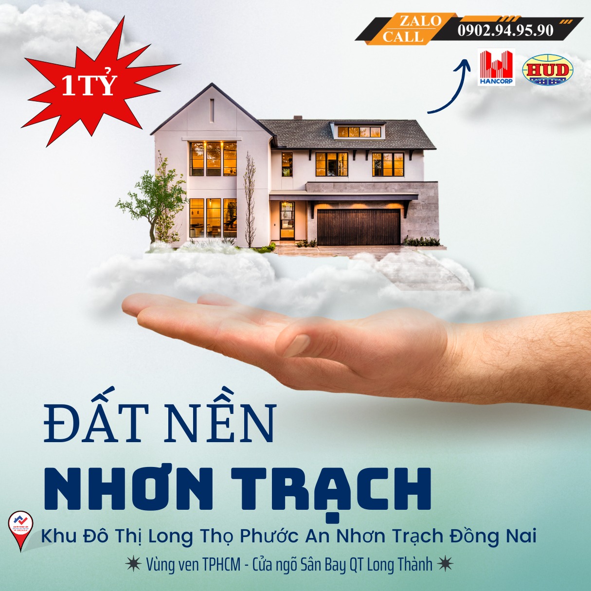 Đất nền Nhơn Trạch - Vùng ven TPHCM - Cửa ngõ sân bay Quốc Tế Long Thành
