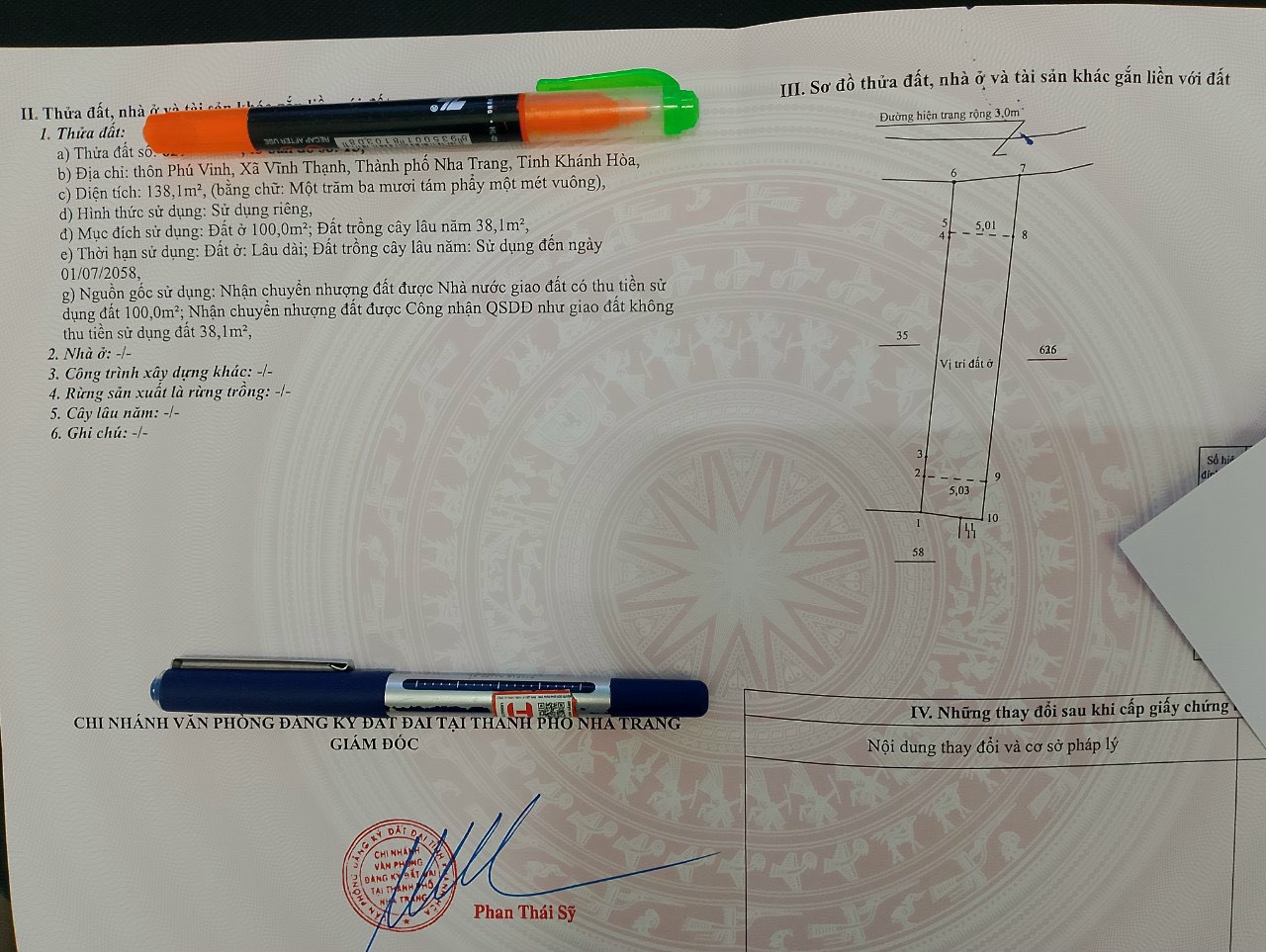 MÃ 980: BÁN LÔ ĐẤT 138,1M2 HẺM CẦU BÈ NỐI DÀI, VĨNH THẠNH CHỈ 1 TỶ 860 TRIỆU