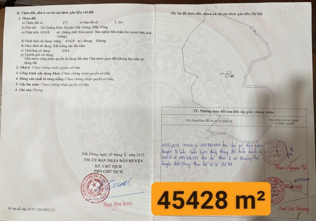 Cần bán đất vườn cây ăn trái 15 Hecta , đất đỏ Bazan, tại huyện Đắk Glong,Đắk Nông