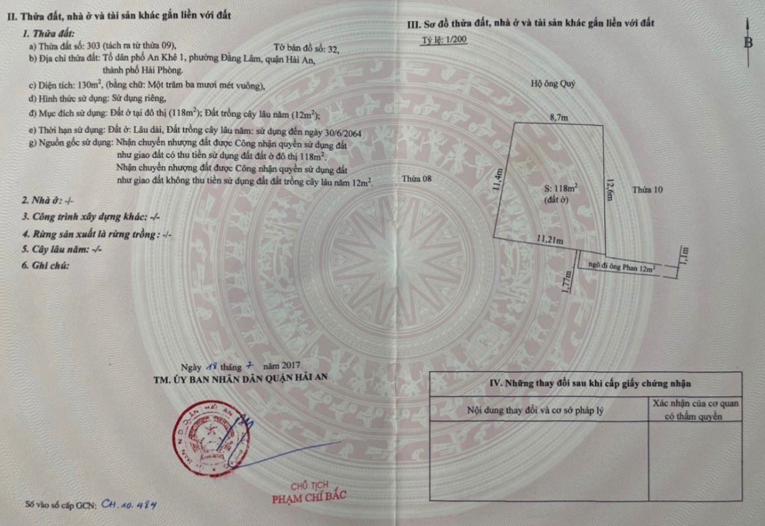 Bán đất tặng nhà ngay sau mặt đường Văn Cao, diện tích 130m GIÁ 7 tỉ