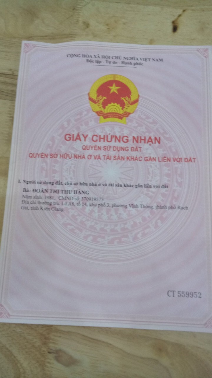 + CHÍNH CHỦ BÁN NHÀ ĐẤT MẶT TIỀN ĐƯỜNG VÕ THỊ KỶ, P. VĨNH THÔNG, RẠCH GIÁ, KIÊN GIANG