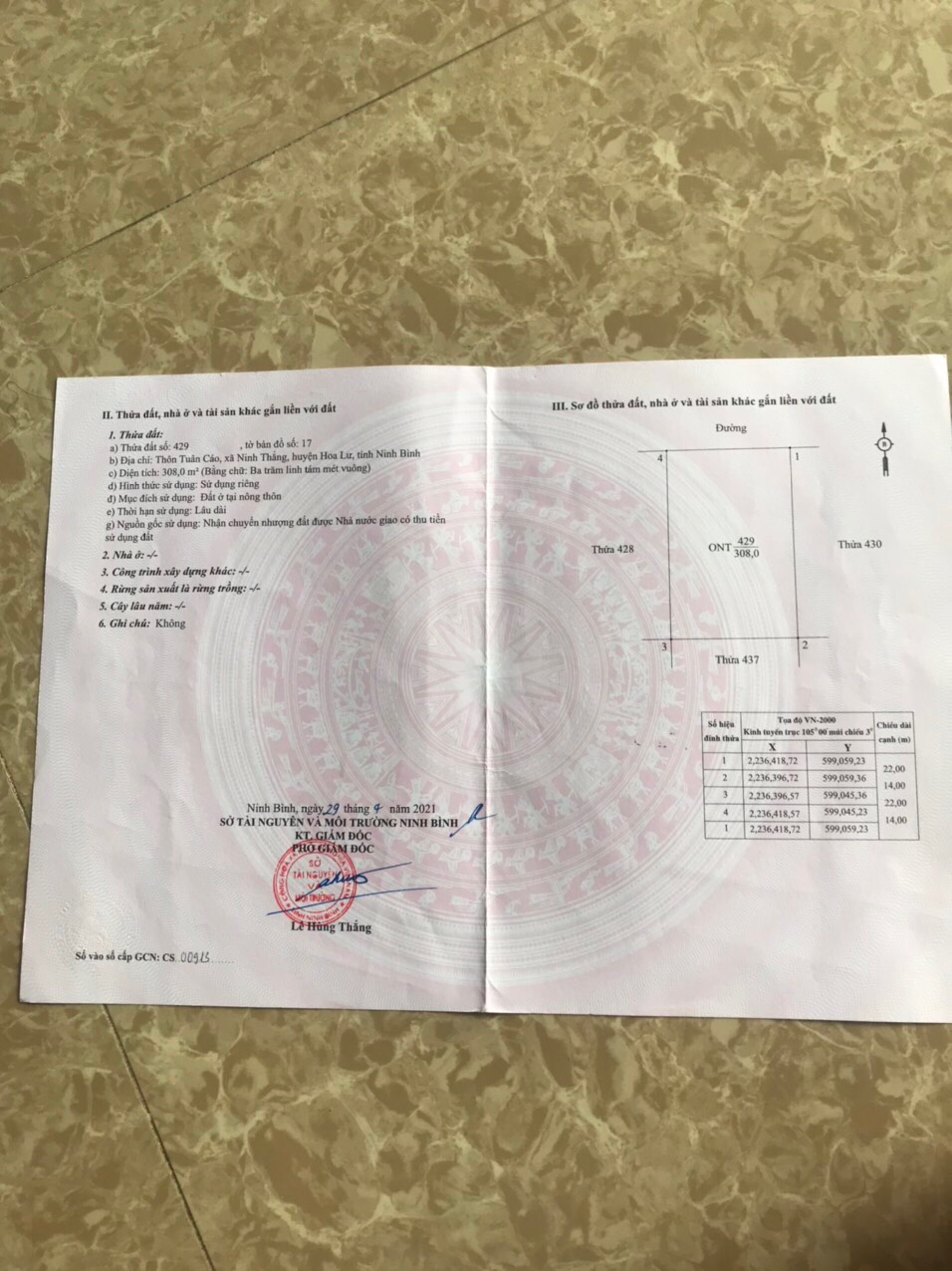 Cần bán 2 lô Đất chính chủ, ở Tuân Cáo, Ninh Thắng, Hoa Lư, Ninh Bình. Cần bán 2 lô Đất chính chủ, ở Tuân Cáo, Ninh