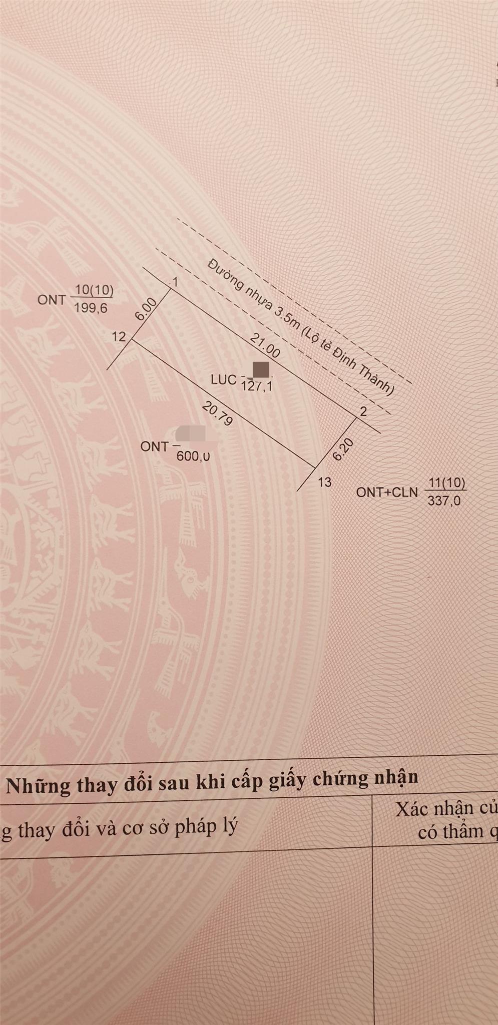 BÁN NHANH LÔ ĐẤT Chính Chủ Vị Trí Đắc Địa Lộ tẻ Định Thành- Đường tỉnh 943 - Thoại Sơn - An Giang