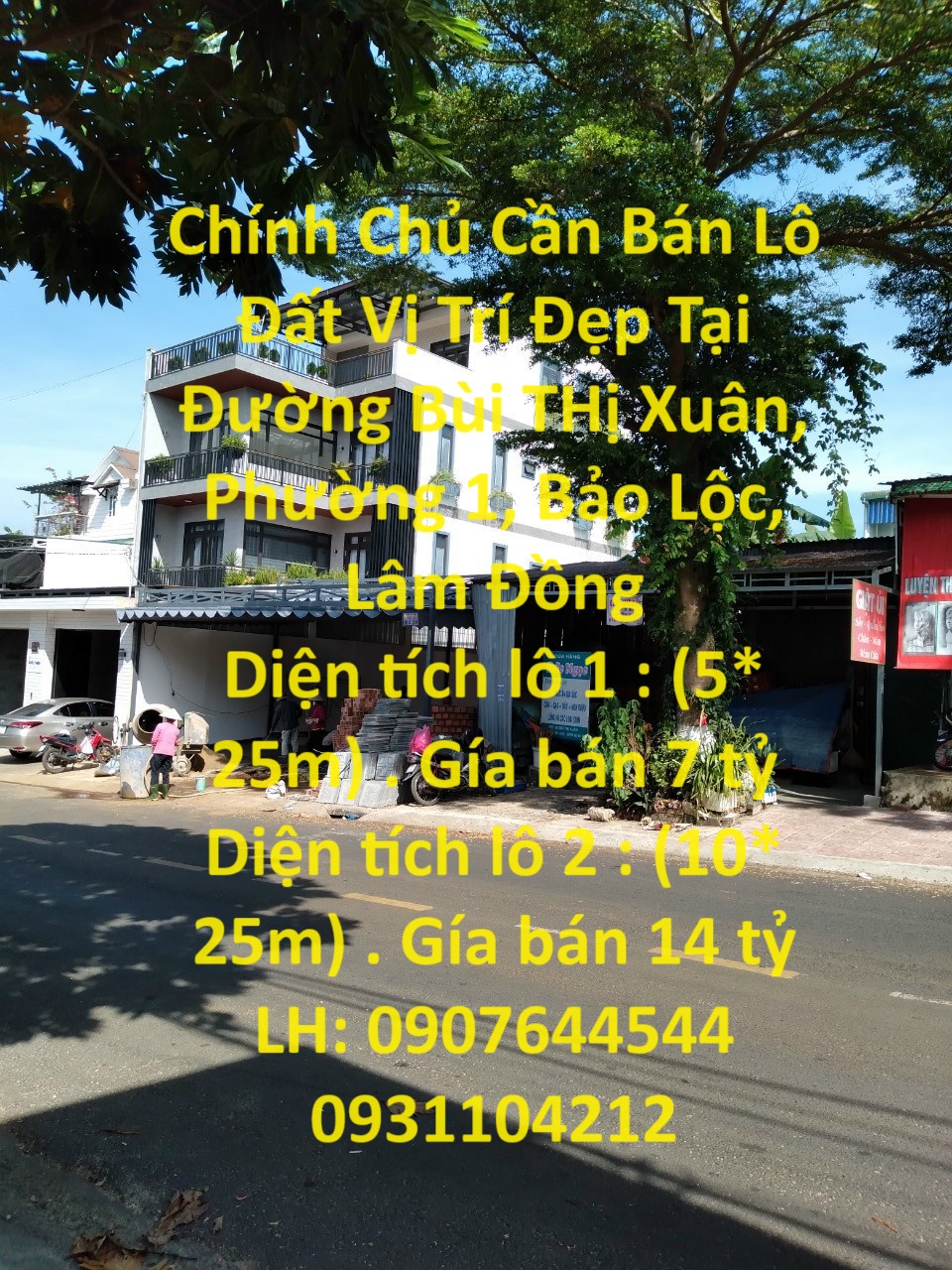 Chính Chủ Cần Bán Lô Đất Vị Trí Đẹp Tại Đường Bùi THị Xuân, Phường 1, Bảo Lộc