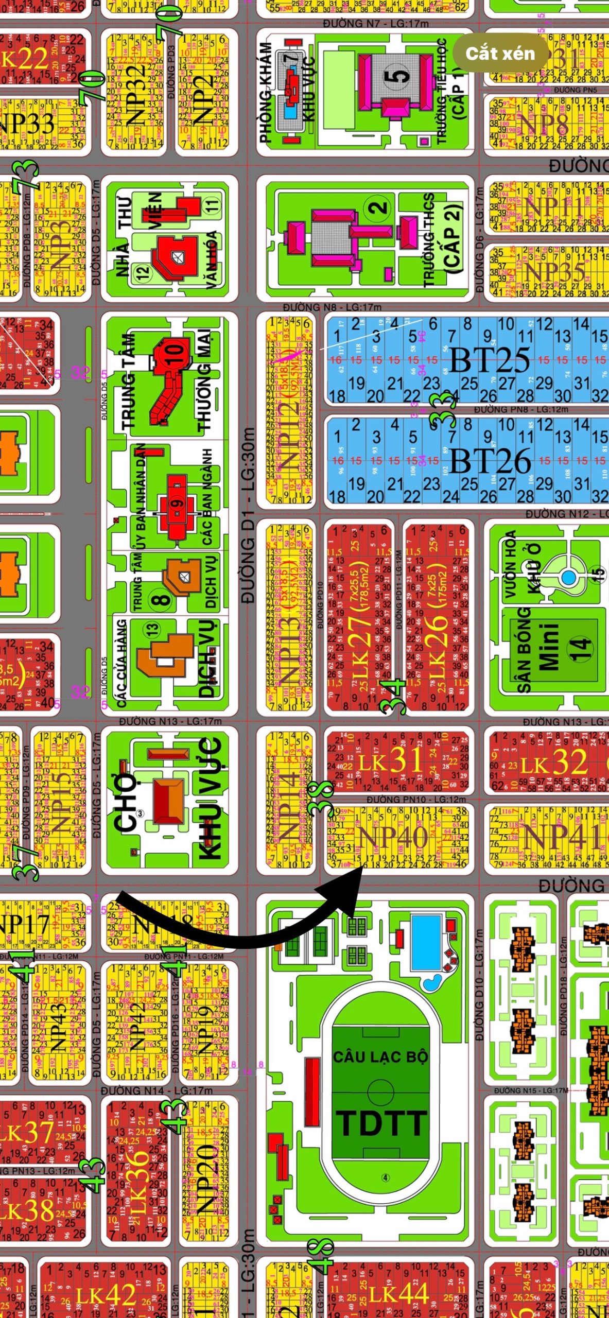 Bán đất Nền dự án XDHN diện tích 122m2 full thổ cư - Đường N2 LG26m tại Nhơn Trạch