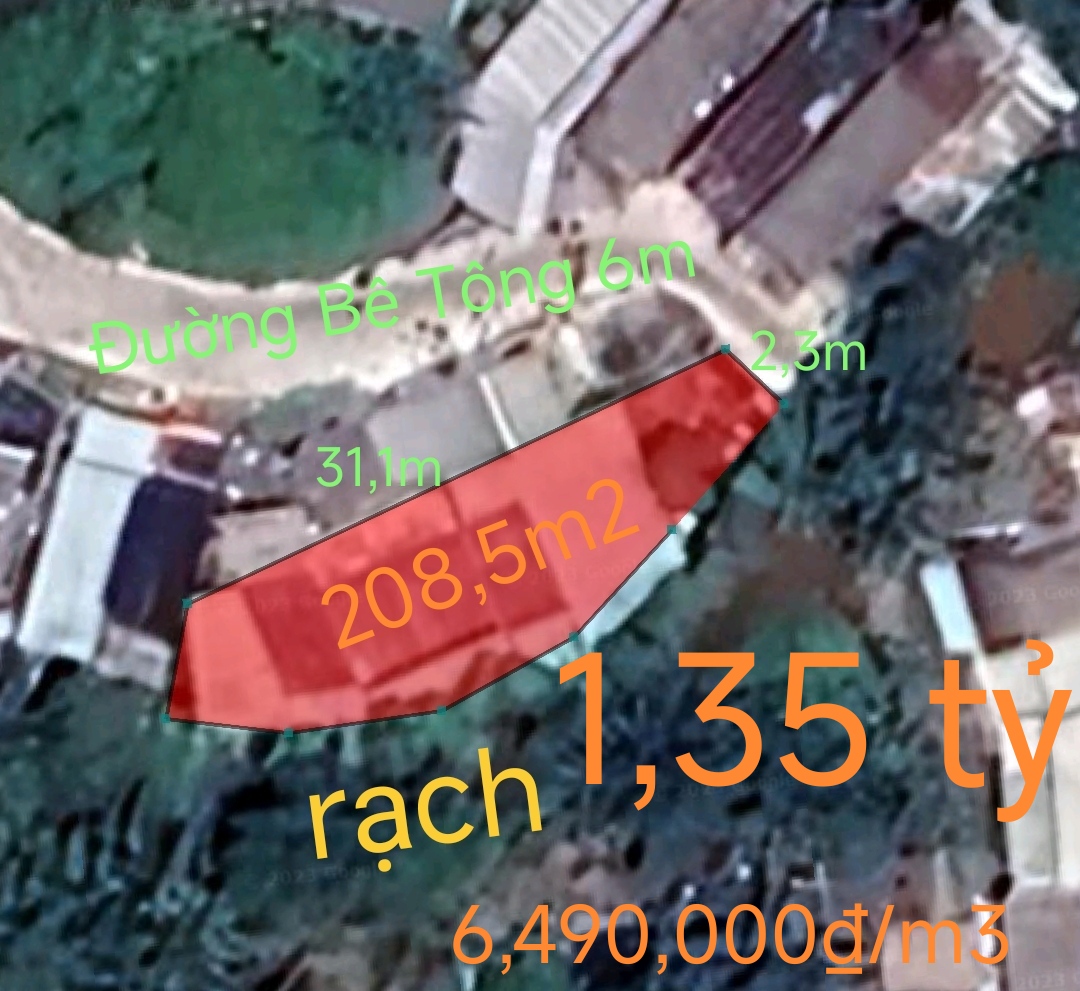 Bán lô đất thổ có nhà trung tâm Thị Trấn Tân Trụ hạ chốt 1,35 tỷ