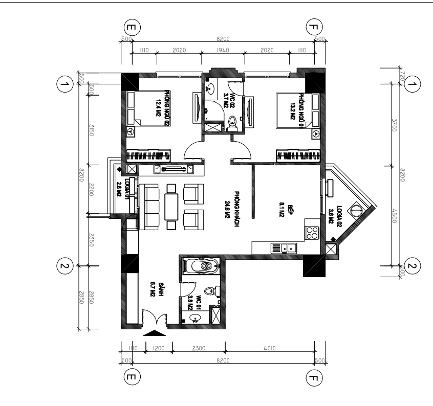 Bán Căn Hộ Tecco Garden – Tứ Hiệp, D.Tích 94m2, 3 Ngủ, Giá 3.6tỷ