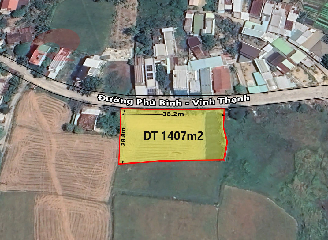 Bán đất Vĩnh Thạnh Nha Trang mặt tiền đường Phú Bình rộng 10m