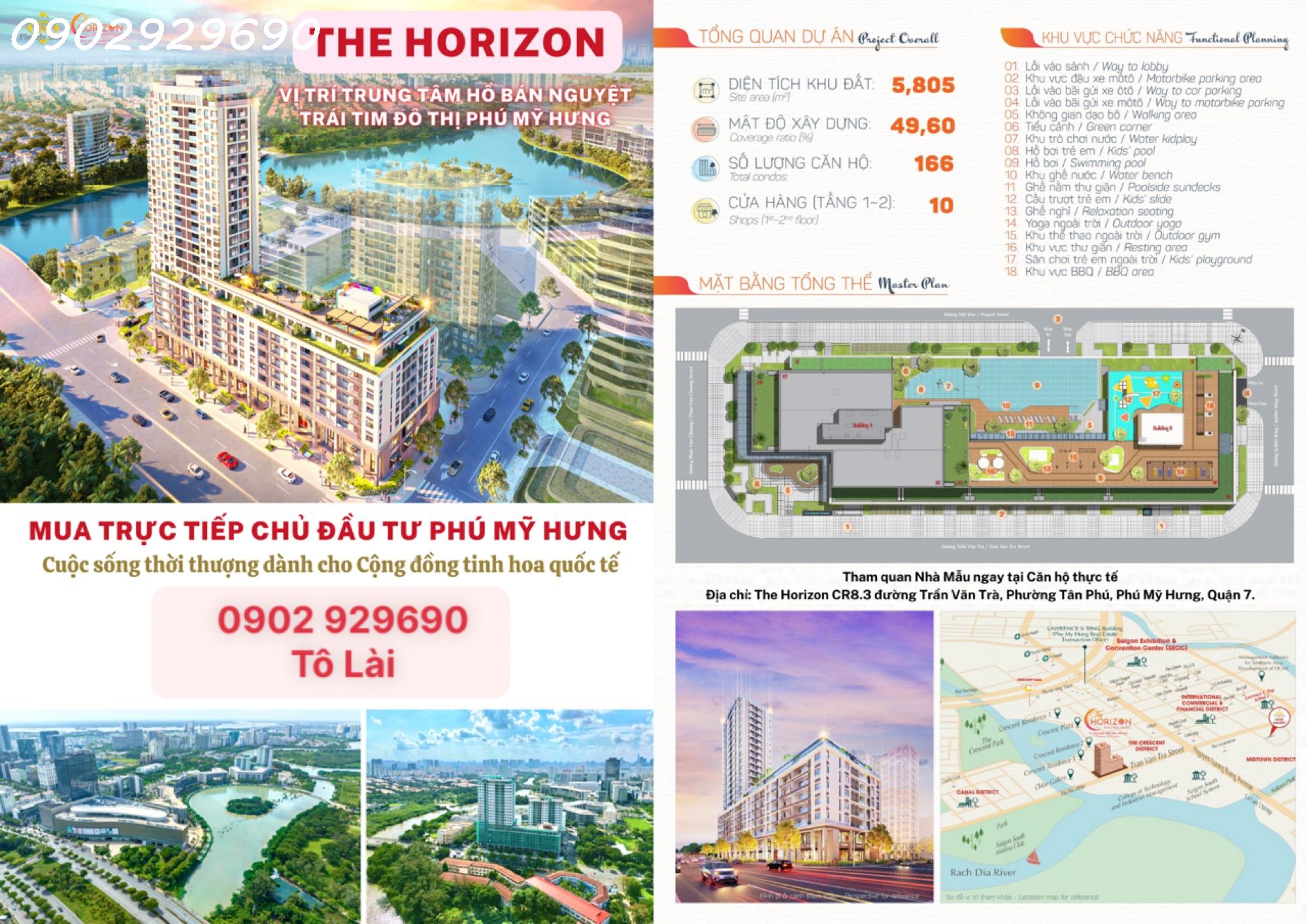Căn hộ The Horizon Phú Mỹ Hưng diện tích từ 106m2 - 156m2 - Ưu đãi hấp dẫn trực tiếp chủ đầu tư