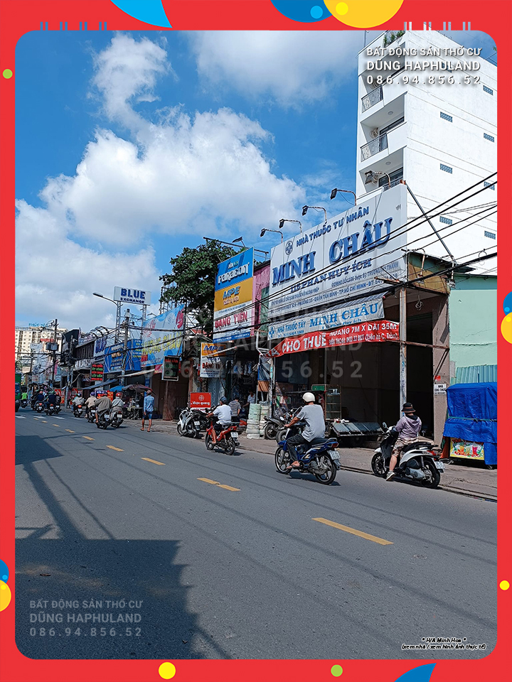 TB. 8X triệu/m2. Nhà MẶT TIỀN đường Phan Huy Ích, 131m2. Cho thuê 300 triệu/năm.