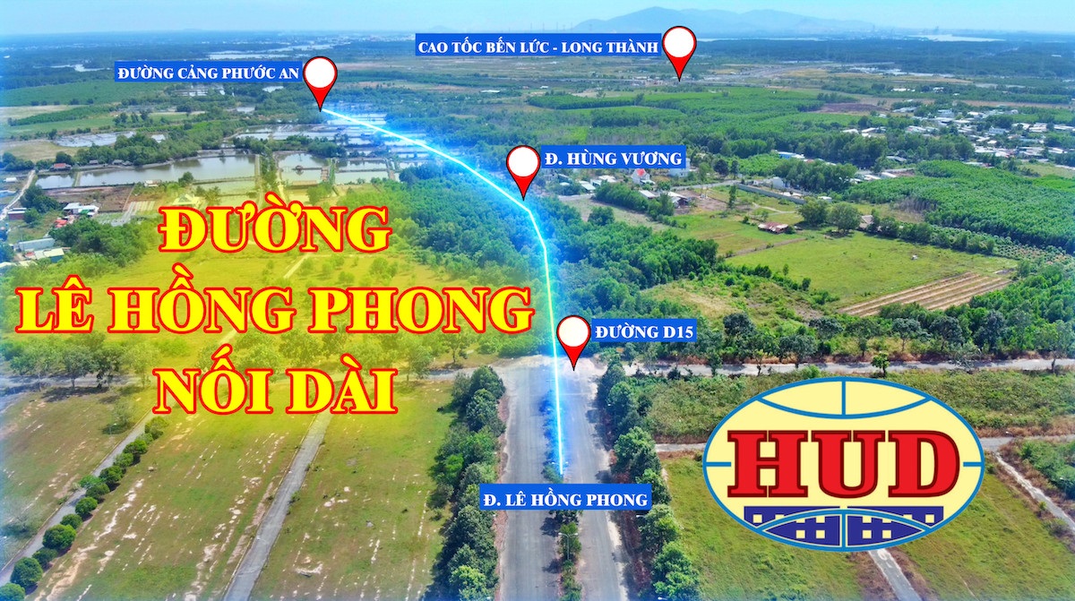 Bán nền nhà vườn Hud Nhơn Trạch 309m2 Mặt tiền đường D15 lộ giới 25m