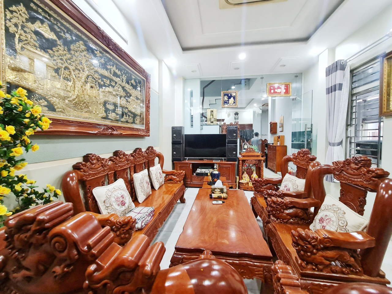 Giảm 15 tỷ còn 9.5 tỷ, 4 tầng, dt: 105m2, ngang 5.5m, Gara xe hơi, Hiệp Bình Phước, Thủ Đức.