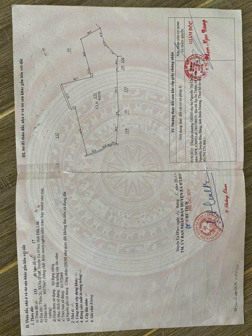 Cần bán lô đất 4 mẫu đất tại- Tỉnh Đắk Lắk