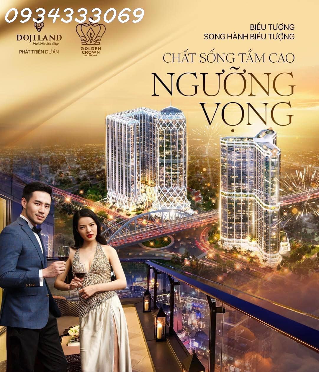 Cắt lỗ sâu: (hàng thơm) Bán căn hộ 2PN 2WC tầng đẹp 2x view LHP Doji Diamond Crown Hải Phòng !. Cắt lỗ 5xxtr