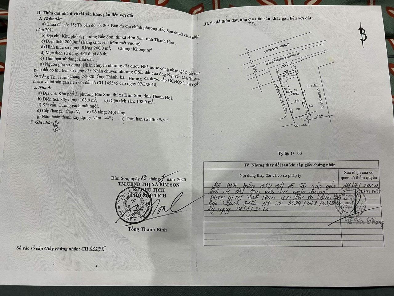 Đất đẹp – Giá Tốt CHÍNH CHỦ BÁN NHANH lô đất Tại Bắc Sơn ,Bỉm Sơn.