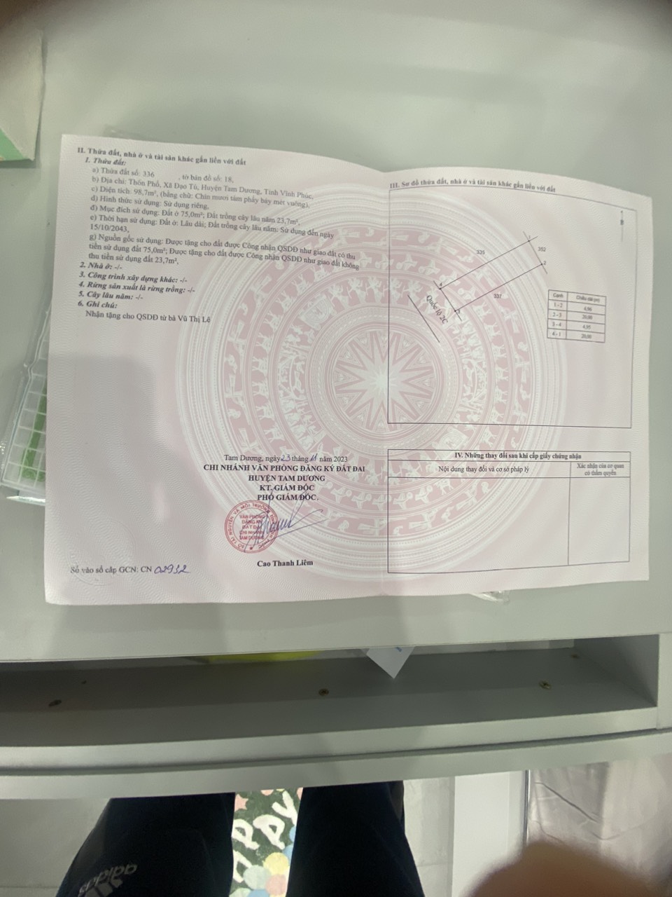 Bán nhà tầng lửng mới xây tại quốc lộ 2C, Đạo Tú, Tam Dương, Vĩnh Yên. Lh: 0986934038