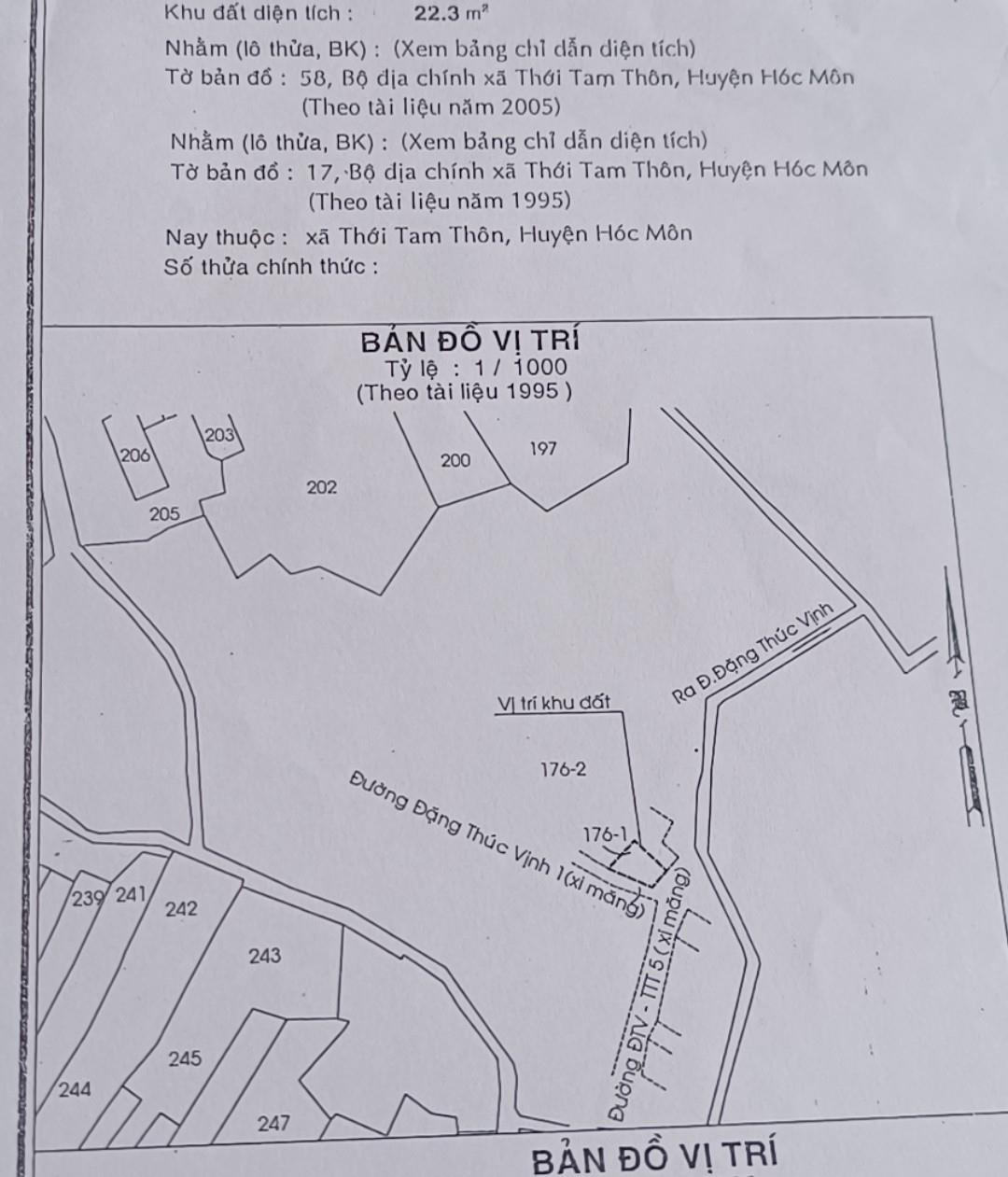 Chính Chủ Cần Bán Nhà Tại 27/8 Ấp Tam Đông , Xã Thới Tam Thôn, Huyện Hóc Môn, HCM