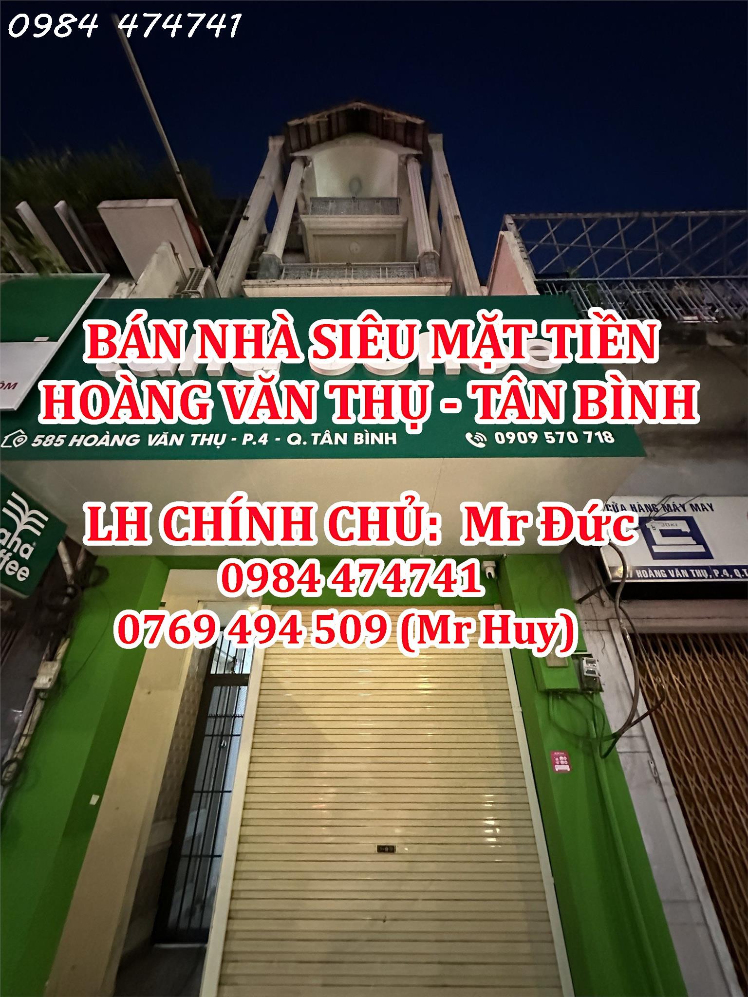 Chính Chủ cần bán nhà siêu Mặt Tiền Hoàng Văn Thụ Tân Bình.