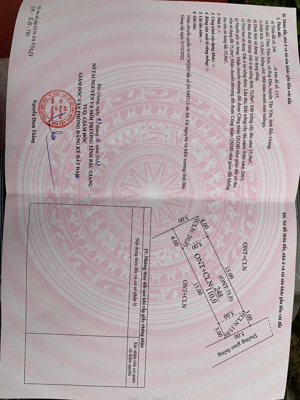 CHÍNH CHỦ CẦN BÁN GẤP LÔ ĐẤT SIÊU ĐẸP TẠI HỢP ĐỨC, TÂN YÊN.