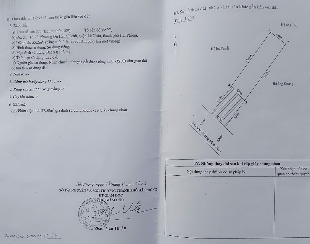 Bán đất mặt đường Hoàng Minh Thảo vị trí cực đẹp, diện tích 55m + 27m GIÁ 8.2 tỉ