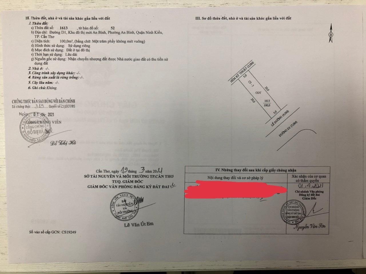 Đất Đẹp - Giá Tốt -Chính Chủ Bán 2 Lô Đất Liền Kề Tại Khu Đô Thị Mới An Bình - An Bình - Ninh Kiều - Cần Thơ